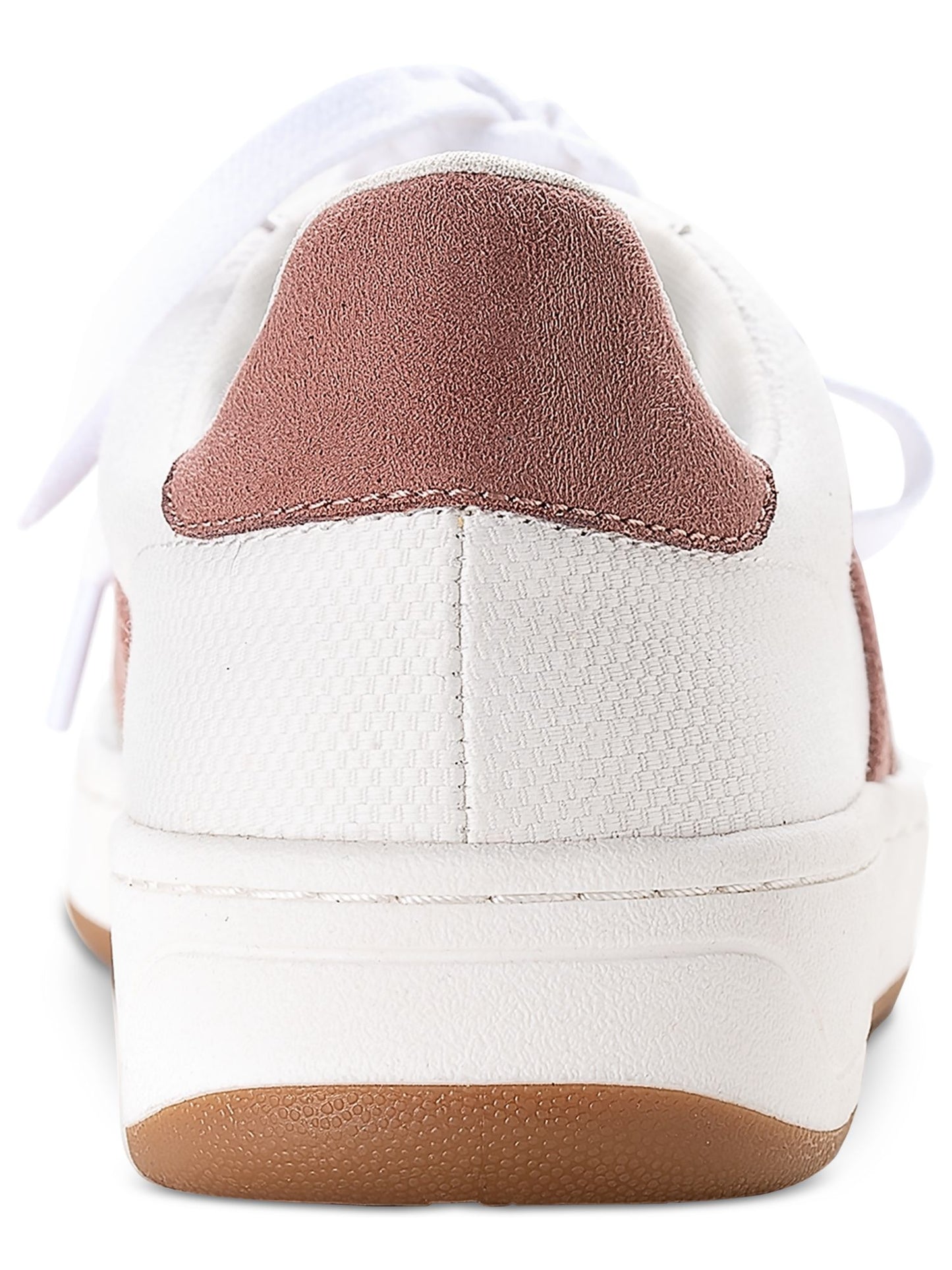 Tênis esportivo feminino American Rag com cadarço, listrado, acolchoado, confortável, Shaley, bico redondo, branco, tamanho 7 M