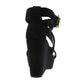 Sandálias plataforma casuais BCBGeneration femininas Jae Fabric Open Toe, pretas, tamanho 9,5M
