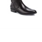 Botas femininas Bare Traps Yulissa com bico fechado e cano médio, pretas, tamanho 5,5 M