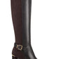 Botas de montaria femininas Bandolino Bilya de couro até o joelho, marrom, 9,5 m