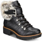 Botas femininas JOJO de couro sintético com zíper, tamanho 5,5 M, pretas, da Sun + Stone