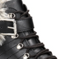 Botas femininas JOJO de couro sintético com zíper, tamanho 5,5 M, pretas, da Sun + Stone