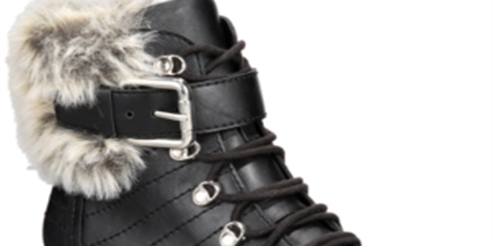 Botas femininas JOJO de couro sintético com zíper, tamanho 5,5 M, pretas, da Sun + Stone