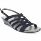 Sandálias femininas Karen Scott Dasha Fabric com tiras no tornozelo, bico aberto, tamanho 7,5 M