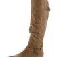 Botas de montaria femininas Baretraps Yanessa de camurça sintética, tamanho 5,5 M, marrom