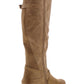 Botas de montaria femininas Baretraps Yanessa de camurça sintética, tamanho 5,5 M, marrom