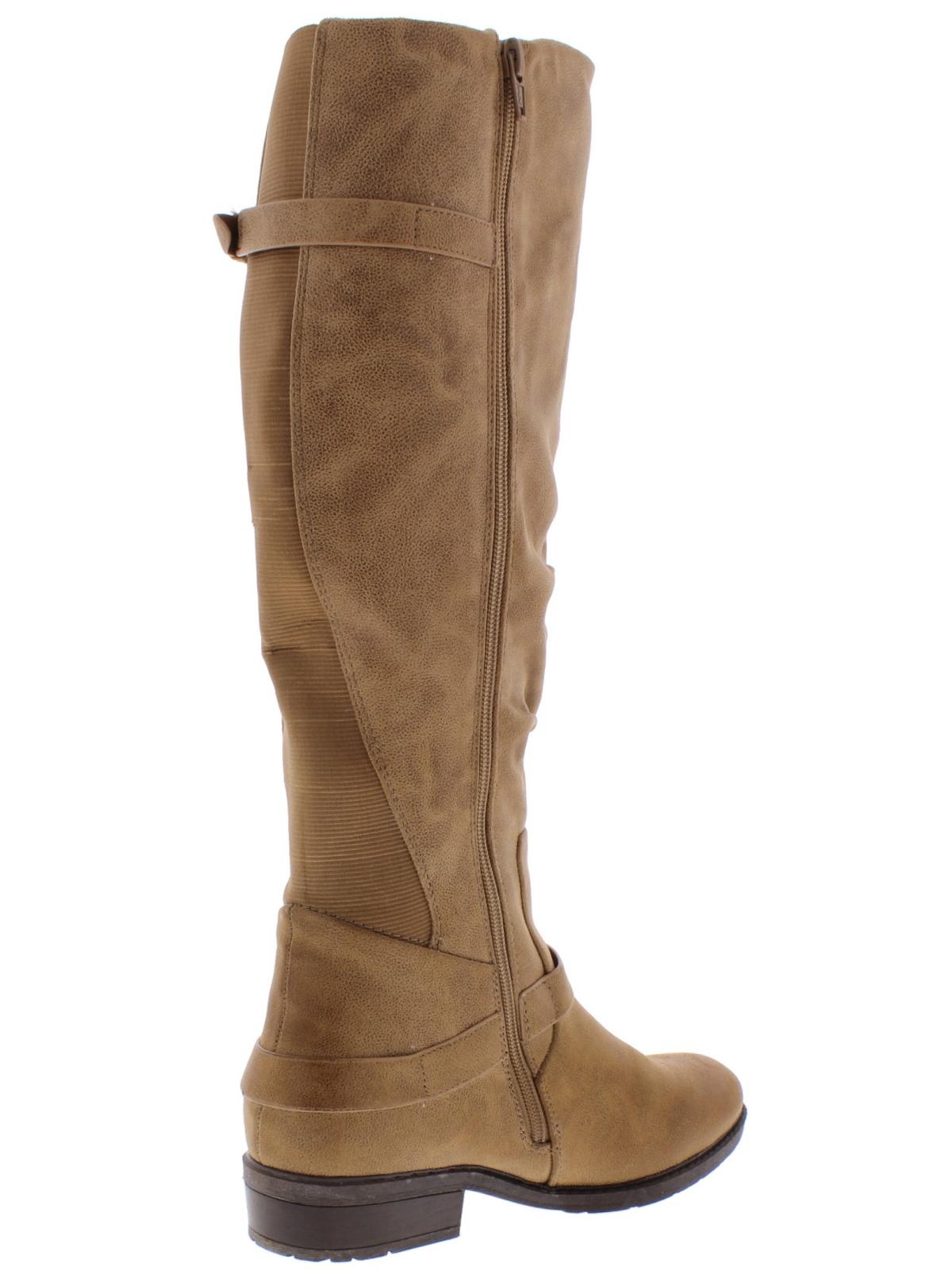 Botas de montaria femininas Baretraps Yanessa de camurça sintética, tamanho 5,5 M, marrom