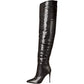 Steve Madden Sapatos Femininos Harlow Botas Fashion com Bico Fino Acima do Joelho Preto Tamanho 7,5 M