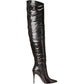 Steve Madden Sapatos Femininos Harlow Botas Fashion com Bico Fino Acima do Joelho Preto Tamanho 7,5 M