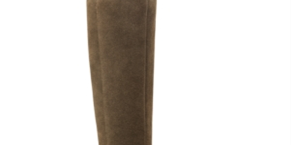 Botas de salto alto de couro Bandolino, femininas, com salto de metal verde, fivela com acento acolchoado, biqueira amendoada Bilya, salto bloco com zíper, 8,5 m