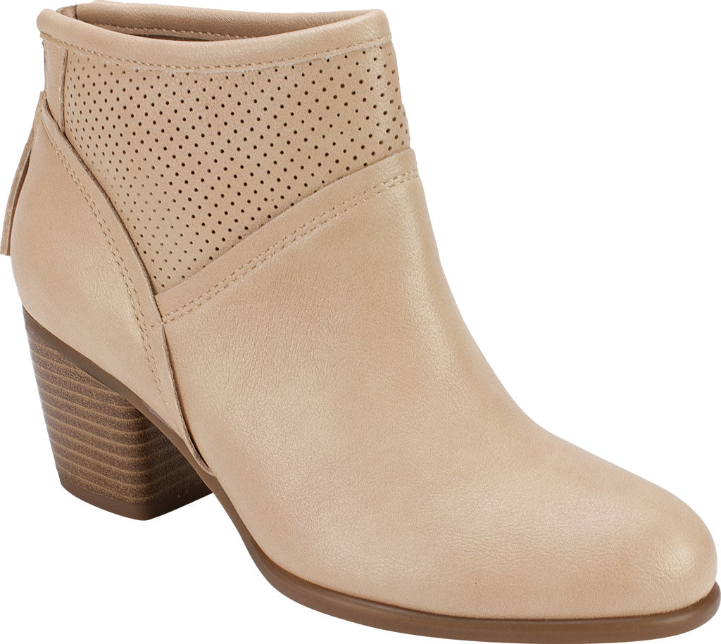 Botas femininas White Mountain Galveston com salto alto, antiderrapantes e acolchoadas, bico amendoado, zíper, marrom, tamanho 8,5 M