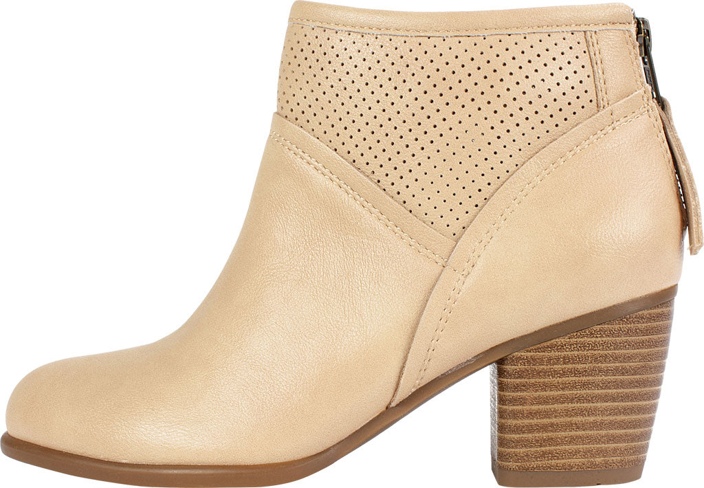 Botas femininas White Mountain Galveston com salto alto, antiderrapantes e acolchoadas, bico amendoado, zíper, marrom, tamanho 8,5 M
