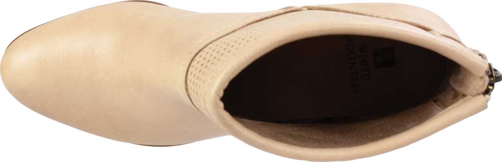 Botas femininas White Mountain Galveston com salto alto, antiderrapantes e acolchoadas, bico amendoado, zíper, marrom, tamanho 8,5 M