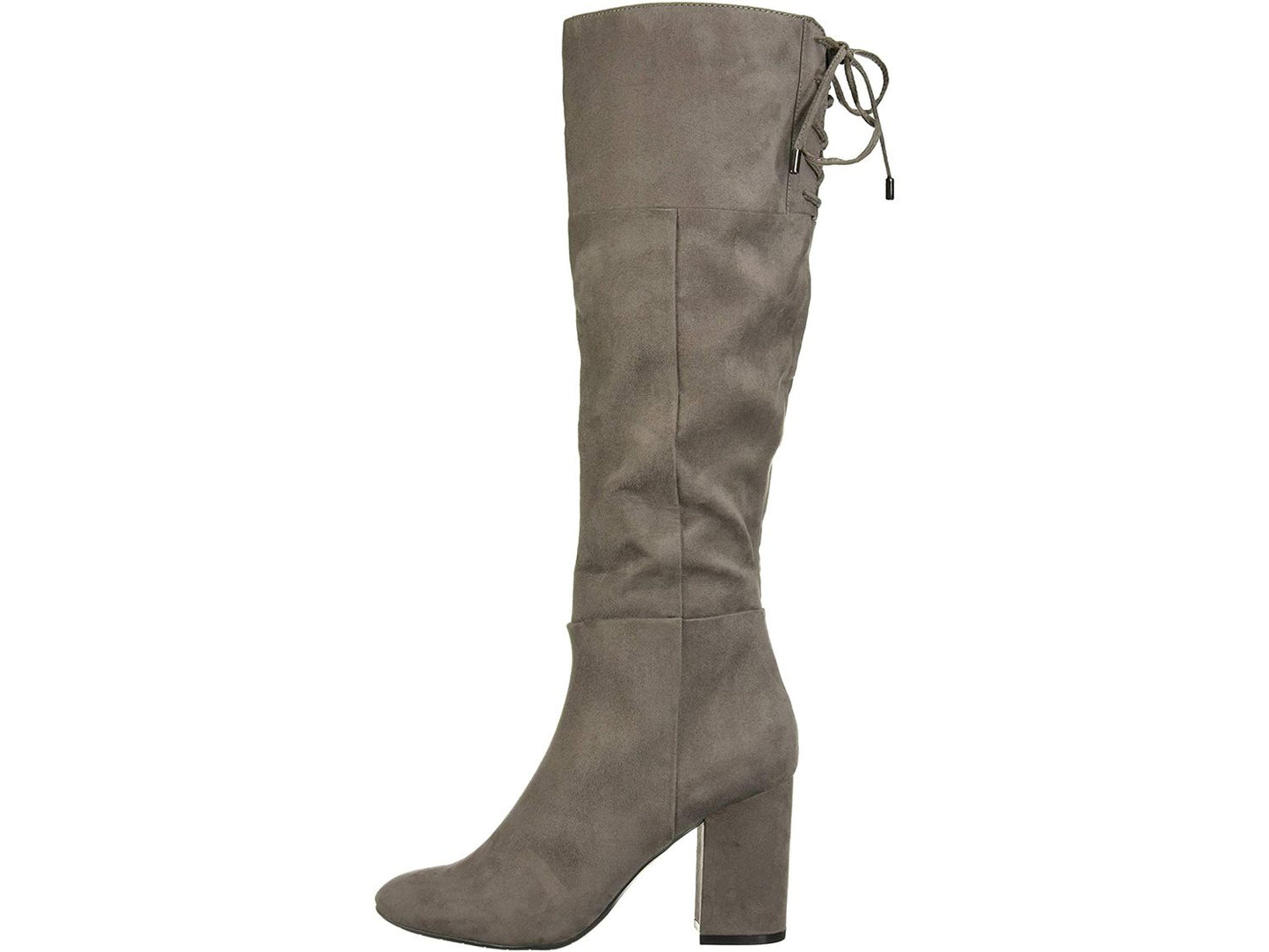 Botas femininas Kenneth Cole Reaction Corie Lace Faux Suede Tall Social Concrette Tamanho 6,5 M