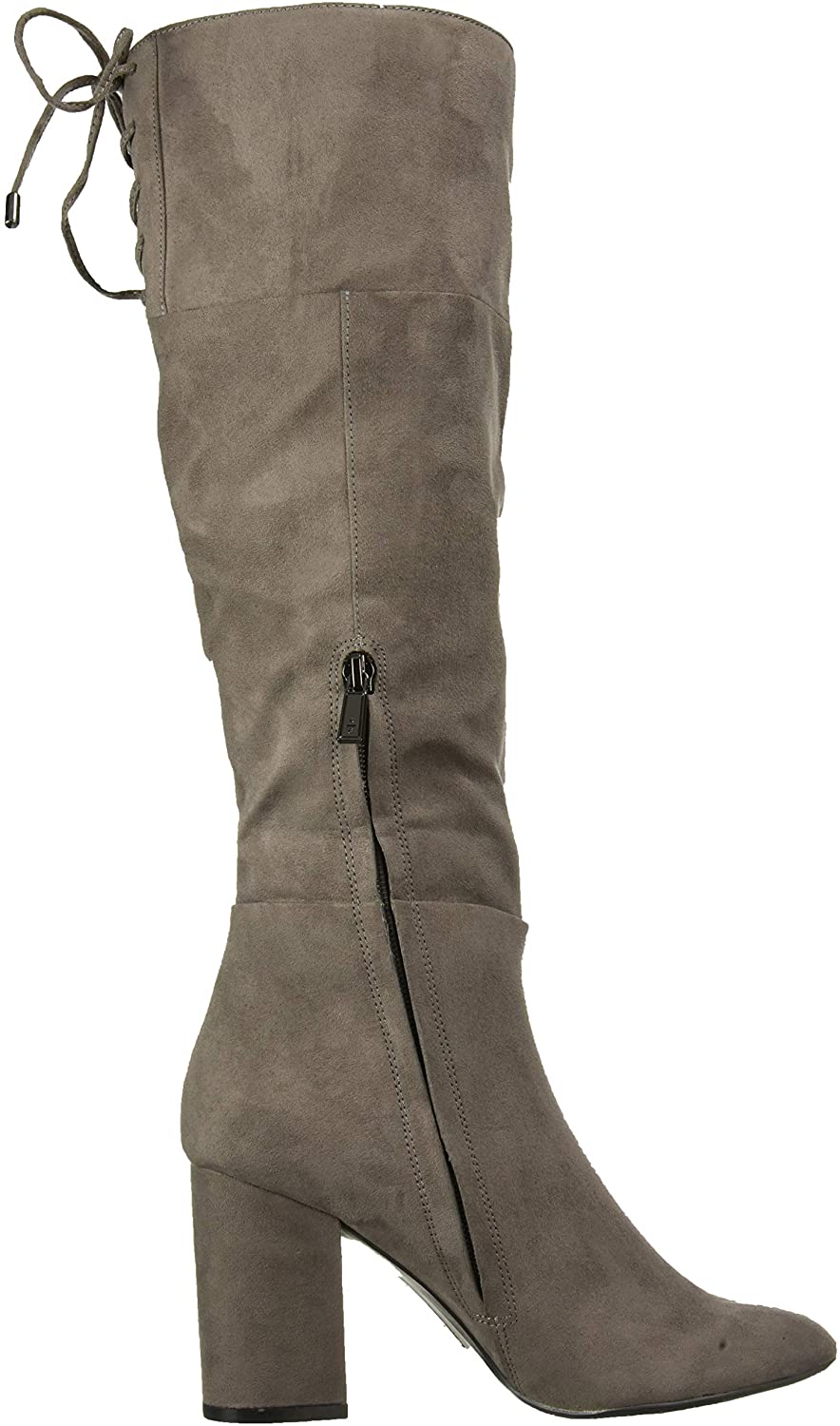 Botas femininas Kenneth Cole Reaction Corie Lace Faux Suede Tall Social Concrette Tamanho 6,5 M