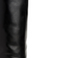 Botas femininas estilo Kindellp de tecido fechado, bico fino, cano alto, pretas, tamanho 7W-WC