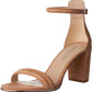 Sandália de salto Lex Kenneth Cole feminina marrom tamanho 6 M