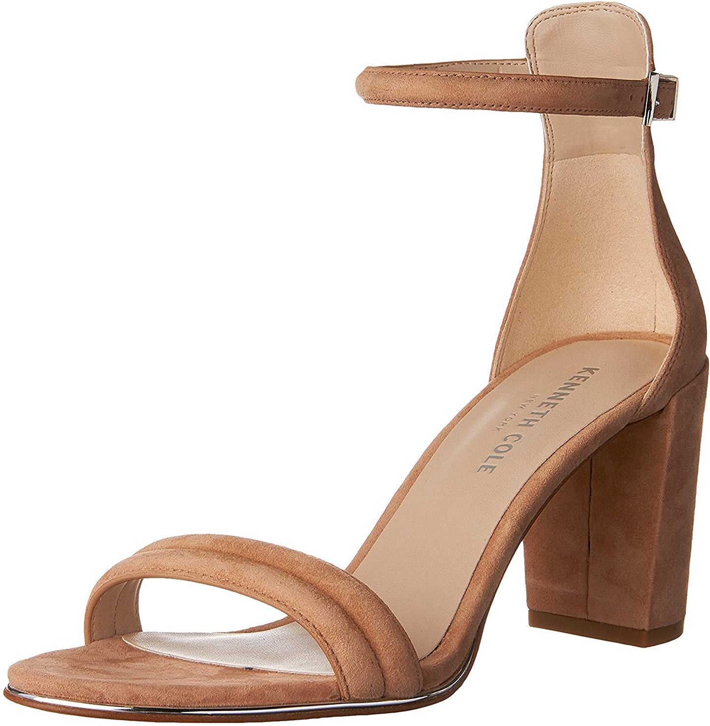 Sandália de salto Lex Kenneth Cole feminina marrom tamanho 6 M