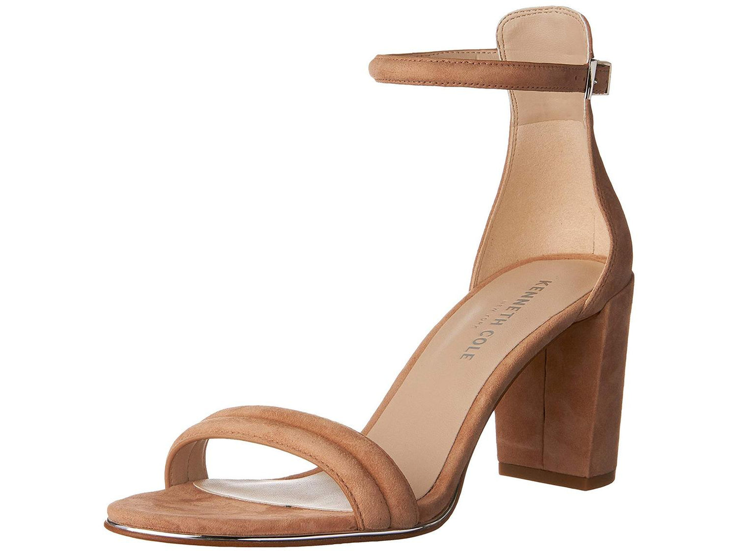 Sandália de salto Lex Kenneth Cole feminina marrom tamanho 6 M