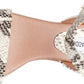 Sandália de salto Steve Madden April para mulheres, cobra natural, tamanho 5,5 M