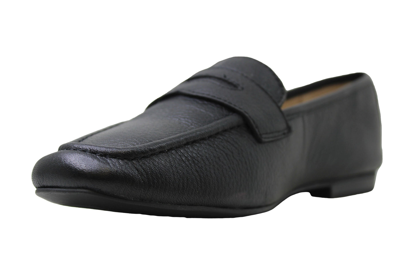 American Rag Mocassim Feminino Cammie Couro Biqueira Fechada Preto Tamanho 6,5 M