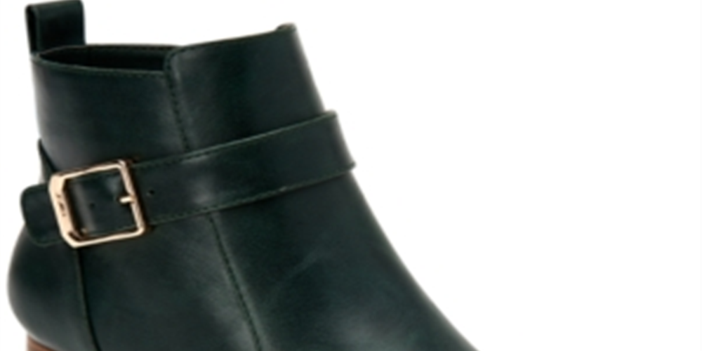 Botas femininas Charter Club Katiaa com fivela verde-escuro, tamanho 5M