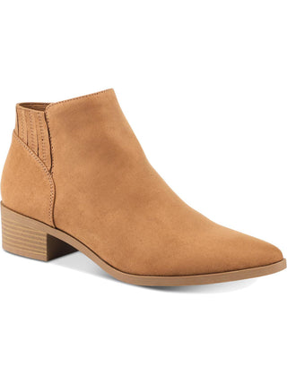 Botas femininas American Rag Tori Fabric bico fino tornozelo fashion marrom tamanho 9,5 m