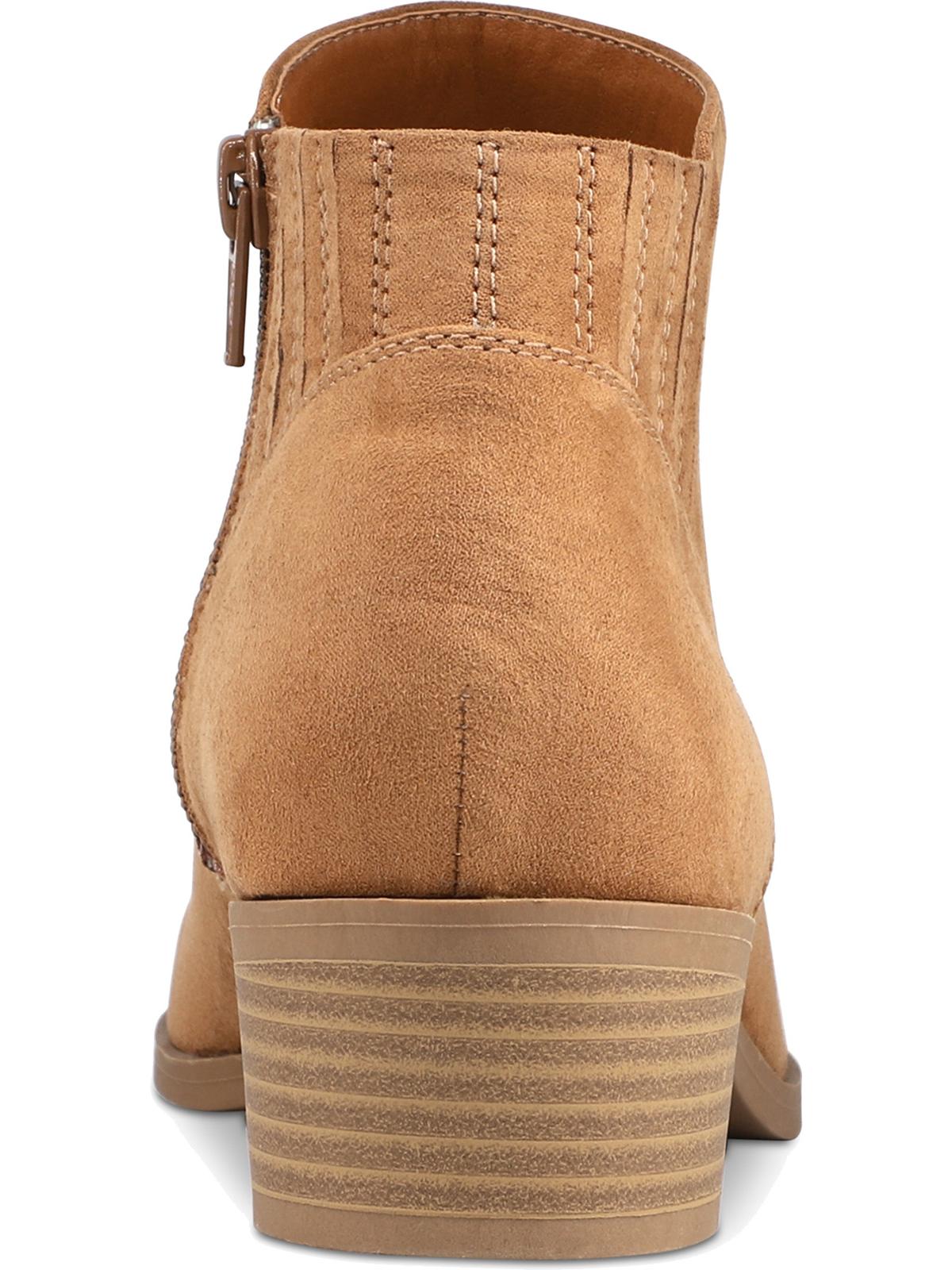 Botas femininas American Rag Tori Fabric bico fino tornozelo fashion marrom tamanho 9,5 m