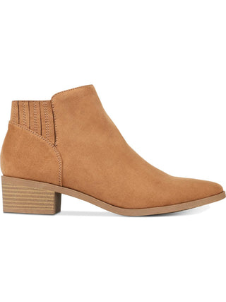 Botas femininas American Rag Tori Fabric bico fino tornozelo fashion marrom tamanho 9,5 m