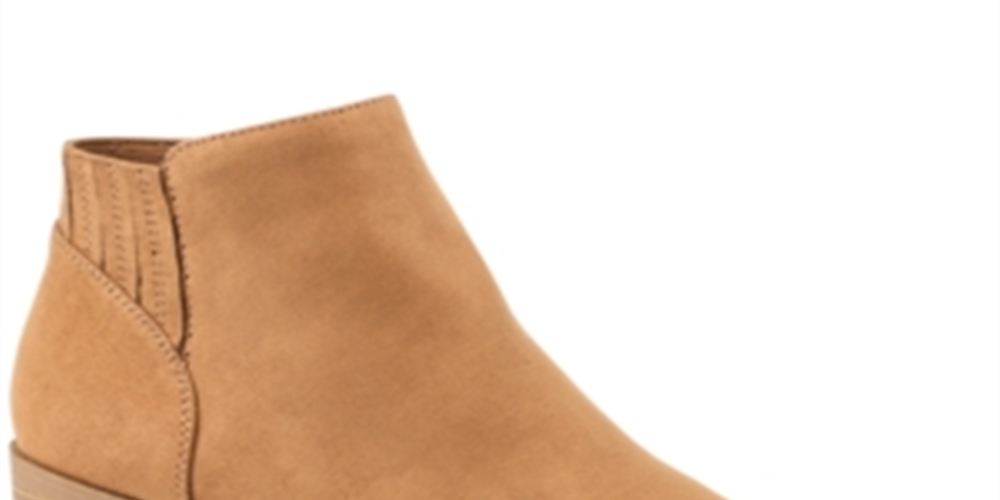 Botas femininas American Rag Tori Fabric bico fino tornozelo fashion marrom tamanho 9,5 m