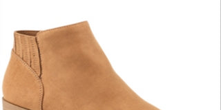 Botas femininas American Rag Tori Fabric bico fino tornozelo fashion marrom tamanho 9,5 m