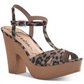 American Rag Sapatos femininos Jamie com estampa de tiras e plataforma marrom, tamanho 9 M