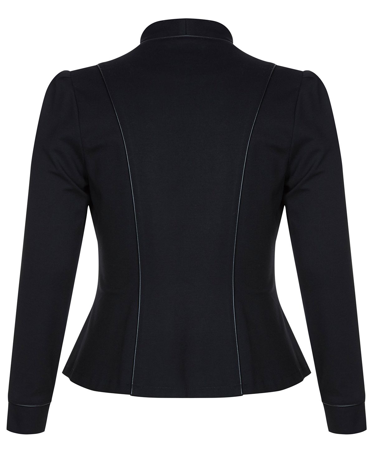 Jaqueta feminina City Chic com debrum preto, tamanho 22W