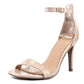 Material Girl Blaire4 Tecido Feminino Biqueira Aberta Ocasião Especial Tira no Tornozelo Marrom San Tamanho 7,5 W