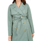 Charter Club Petite Classic Trench Coat Verde Tamanho PL