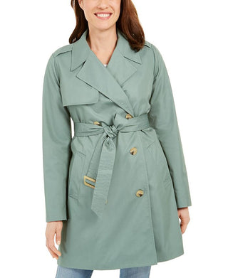 Charter Club Petite Classic Trench Coat Verde Tamanho PL