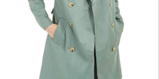 Charter Club Petite Classic Trench Coat Verde Tamanho PL