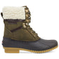 Tommy Hilfiger Rian 2 Botas Femininas de Cano Médio com Biqueira Fechada e Pele Sintética para Clima Frio, Verde, Tamanho 6 M