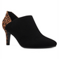 Bandolino Dawn Leather Comfort Shooties Feminino Preto Tamanho 9 M