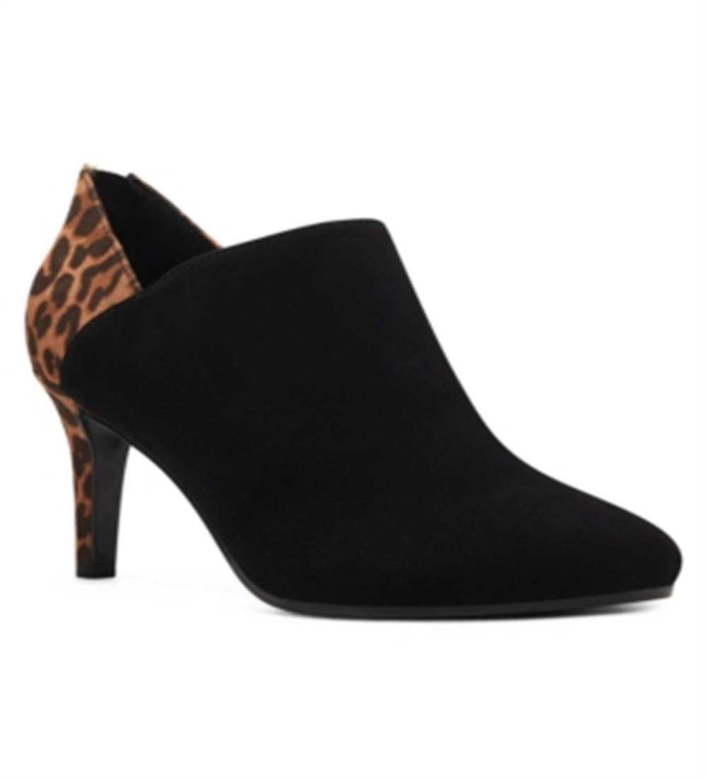 Bandolino Dawn Leather Comfort Shooties Feminino Preto Tamanho 9 M