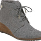 Bota feminina Dr. Scholl's Conquer Wedge cinza, tamanho 8,5 M