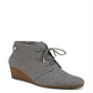 Bota feminina Dr. Scholl's Conquer Wedge cinza, tamanho 8,5 M