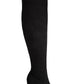 Botas femininas Material Girl Bravy de camurça sintética, cano alto acima do joelho, pretas, tamanho 5 M