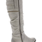 Botas de montaria femininas White Mountain Remi de couro sintético, cinza, tamanho 5,5 M