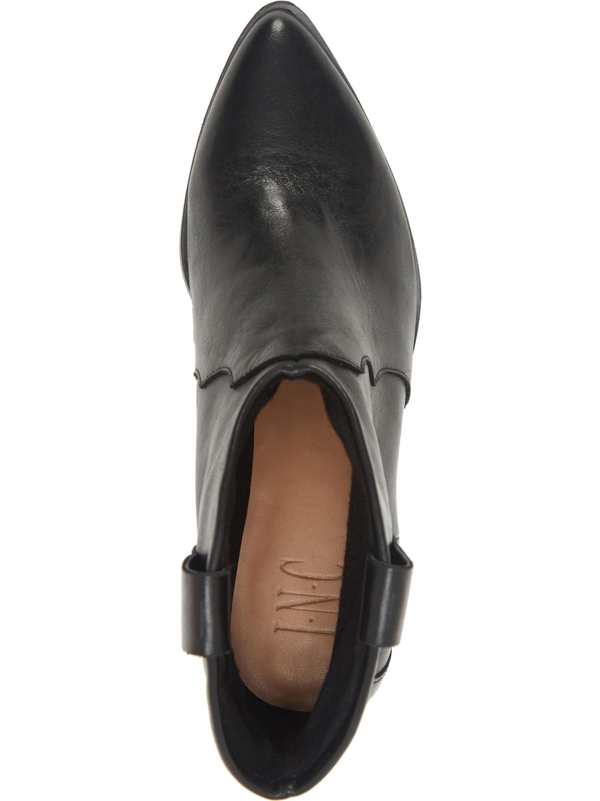 Botas femininas de couro com salto fino e espuma viscoelástica, com tachas e acolchoamento, da INC International Concepts, tamanho 5 M