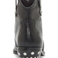Botas femininas de couro com salto fino e espuma viscoelástica, com tachas e acolchoamento, da INC International Concepts, tamanho 5 M