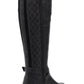 Botas femininas Guss Haydin Almond Toe até o joelho, tamanho 6,5 M, cinza