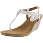 Sandálias femininas estilo &amp; co Mariella com bico aberto, casuais, slingback, brancas, tamanho 6 M