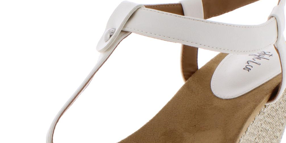 Sandálias femininas estilo &amp; co Mariella com bico aberto, casuais, slingback, brancas, tamanho 6 M