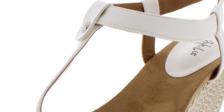 Sandálias femininas estilo &amp; co Mariella com bico aberto, casuais, slingback, brancas, tamanho 6 M